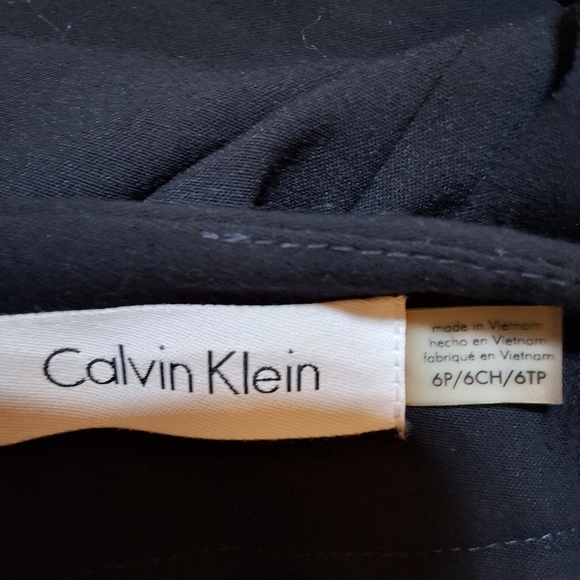 NWT CALVIN KLEIN NAVY ZIPPERED SLITTED ABOVE KNEE PENCIL SKIRT - Picture 6 of 10